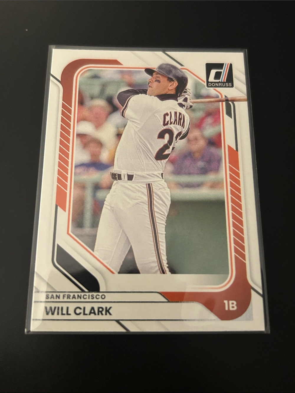 Donruss Will Clark Baseball Card - White and Orange Design